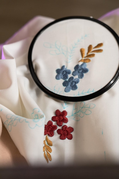 Ręcznie haftowany wzór